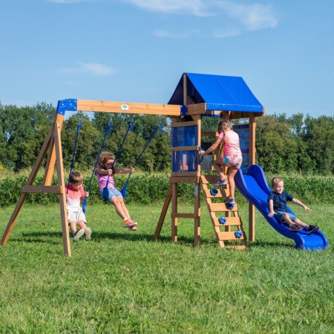 BACKYARD DISCOVERY Drewniany Plac Zabaw Aurora Domek Zjeżdżalnia