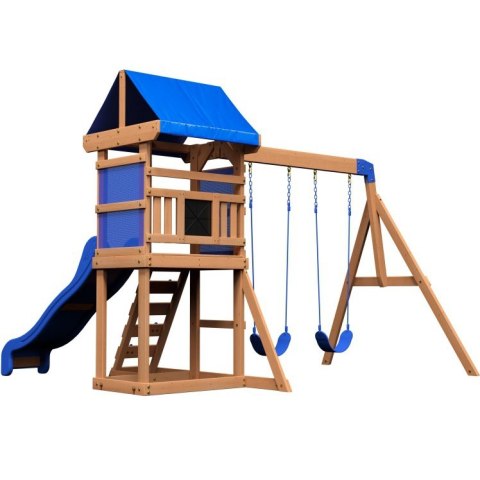 BACKYARD DISCOVERY Drewniany Plac Zabaw Aurora Domek Zjeżdżalnia