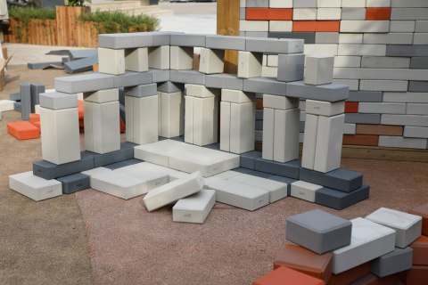 CLASSIC WORLD EDU Mega Klocki Konstrukcyjne Cegiełki EVA Miękkie do Budowania 90 el.