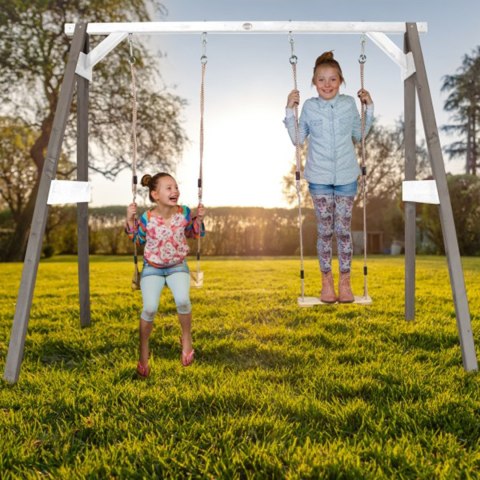 Drewniana Huśtawka z Siedziskami Axi Szary Plac Zabaw Drewniana Huśtawka z Siedziskami Axi Szary Plac Zabaw