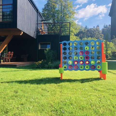 FEBER Gra Logiczna Strategiczna do Ogrodu Domu 4 Kółka w Linii Rzędzie Mega 4 in Line