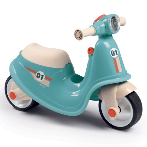 Smoby Niebieski jeździk skuter Retro Ciche koła Scooter Smoby Niebieski jeździk skuter Retro Ciche koła Scooter