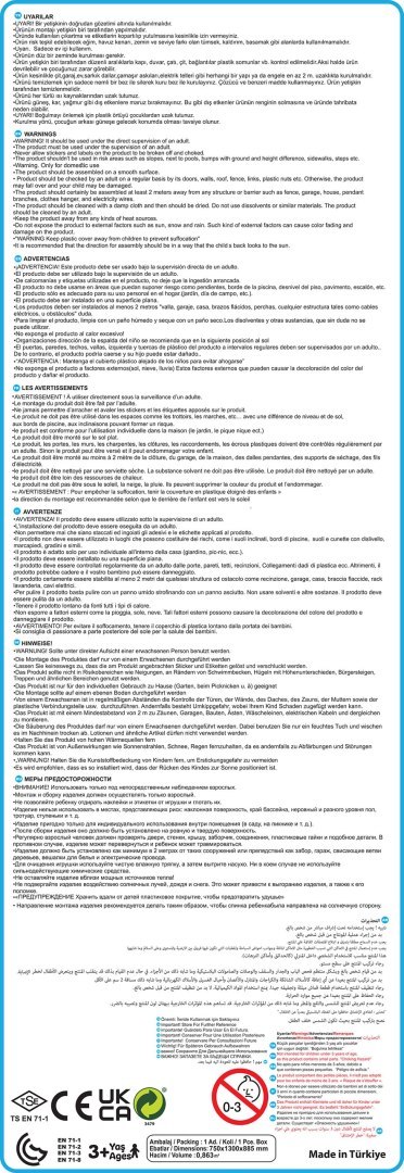 WOOPIE Plac Zabaw Domek ze Zjeżdżalnią 123 cm