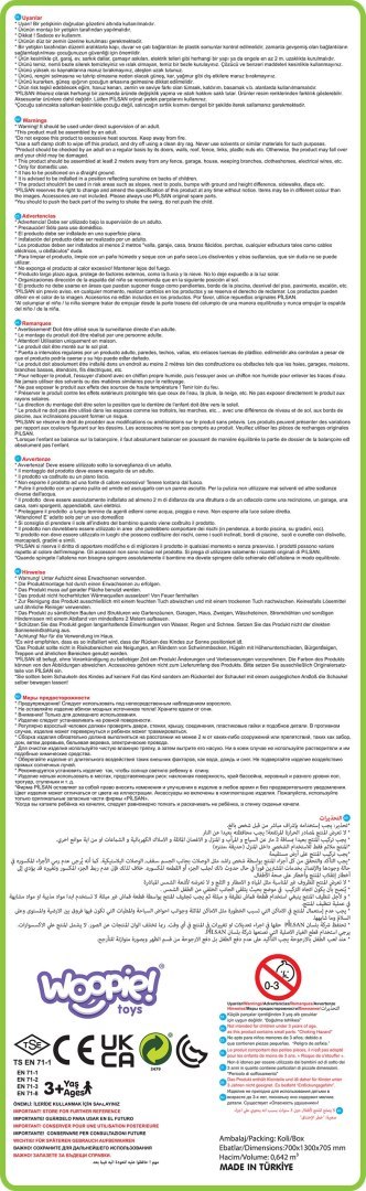 WOOPIE Plac Zabaw Zamek 3w1 Huśtawka Zjeżdżalnia 166 cm