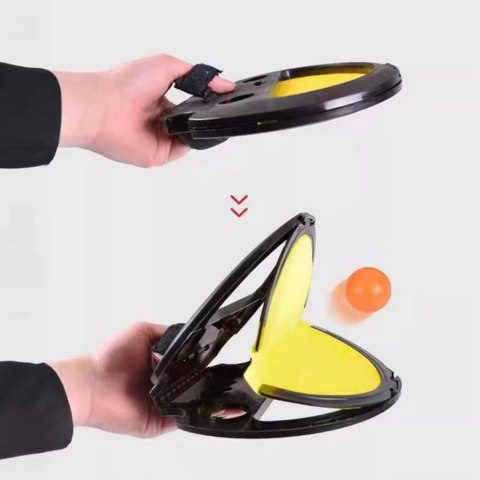 WOOPIE Catch Ball Gra Zręcznościowa Rzucaj Łap Paletka+ 2 Piłki