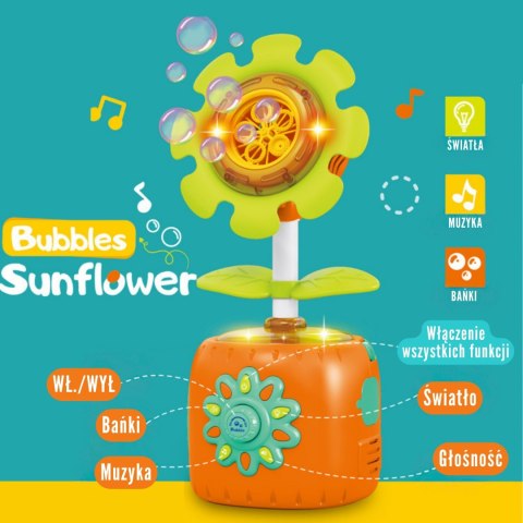 WOOPIE Interaktywny Słonecznik Maszyna do Baniek Mydlanych