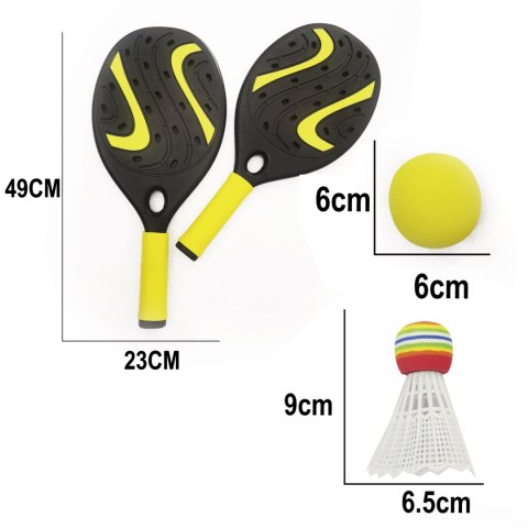 WOOPIE Rakieta z Piłką Piankową i Lotką- Zestaw Plażowo Ogrodowy WOOPIE Rakieta z Piłką Piankową i Lotką- Zestaw Plażowo Ogrodowy