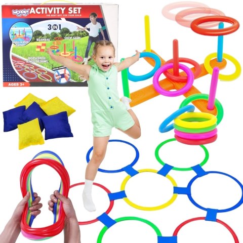 WOOPIE Zestaw 3w1 Serso Gra w Klasy Cornhole Rzut do Celu Woreczkami