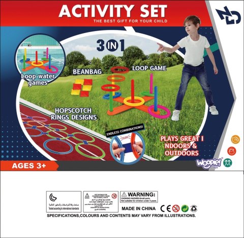 WOOPIE Zestaw 3w1 Serso Gra w Klasy Cornhole Rzut do Celu Woreczkami