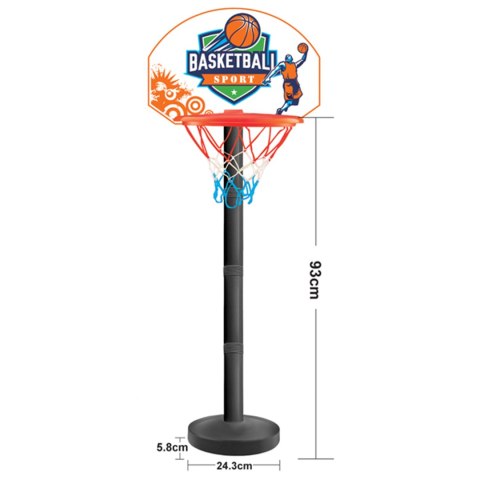 WOOPIE Zestaw Do Koszykówki Piłka Gra Zręcznościowa z 93cm WOOPIE Zestaw Do Koszykówki Piłka Gra Zręcznościowa z 93cm