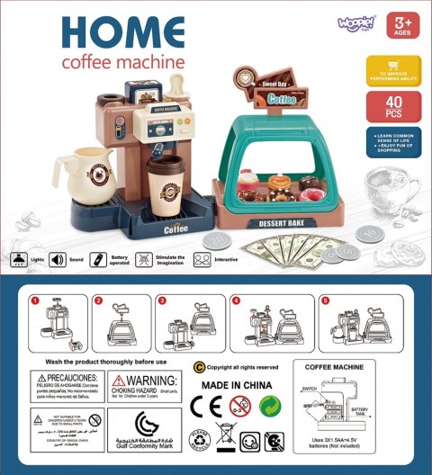 WOOPIE Zestaw Kawiarnia Ekspres do Kawy + Witryna na Ciastka