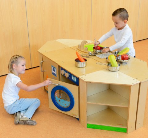 MASTERKIDZ Drewniana Szafka Kuchenna Narożna dla Dzieci MASTERKIDZ Drewniana Szafka Kuchenna Narożna dla Dzieci