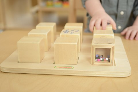 MASTERKIDZ Drewniany Sorter Sensoryczny Łączenie Dźwięków Montessori
