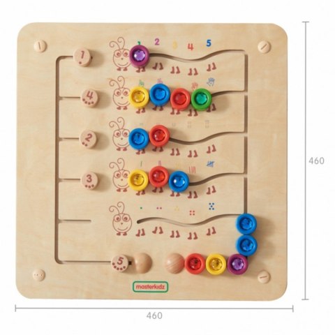 MASTERKIDZ Kolorowe Gąsieniczki Nauka Liczb i Ilości - Tablica Ścienna Edukacyjna Montessori MASTERKIDZ Kolorowe Gąsieniczki Nauka Liczb i Ilości - Tablica Ścienna Edukacyjna Montessori
