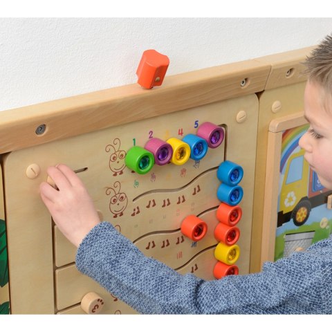 MASTERKIDZ Kolorowe Gąsieniczki Nauka Liczb i Ilości - Tablica Ścienna Edukacyjna Montessori MASTERKIDZ Kolorowe Gąsieniczki Nauka Liczb i Ilości - Tablica Ścienna Edukacyjna Montessori