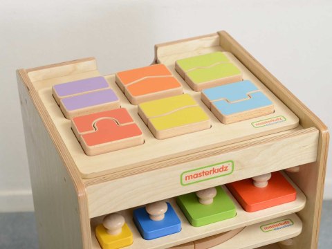 MASTERKIDZ Szafeczka Do Przechowywania Tabliczek Edukacyjnych I Gier 10 Sztuk Kółka