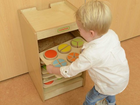 MASTERKIDZ Szafeczka Do Przechowywania Tabliczek Edukacyjnych I Gier 10 Sztuk Kółka