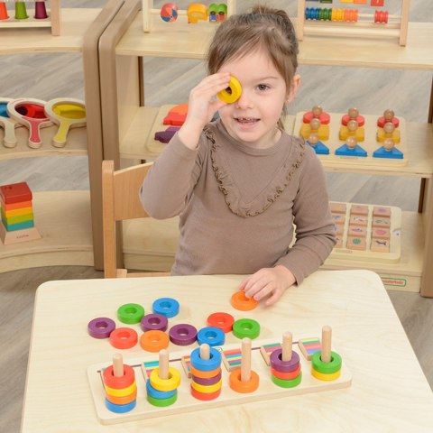 MASTERKIDZ Układanka Nauka Liczenia i Kolorów Sorter Montessori MASTERKIDZ Układanka Nauka Liczenia i Kolorów Sorter Montessori