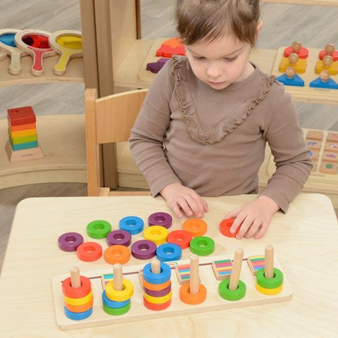 MASTERKIDZ Układanka Nauka Liczenia i Kolorów Sorter Montessori MASTERKIDZ Układanka Nauka Liczenia i Kolorów Sorter Montessori