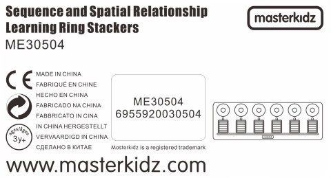 MASTERKIDZ Układanka Nauka Liczenia i Kolorów Sorter Montessori MASTERKIDZ Układanka Nauka Liczenia i Kolorów Sorter Montessori