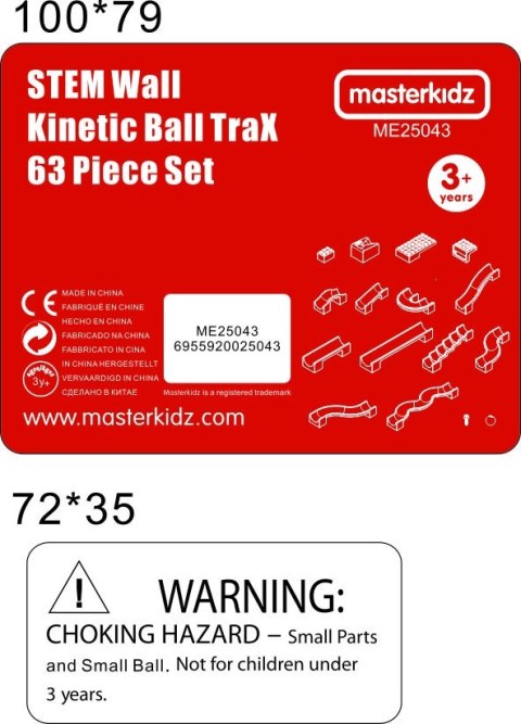 MASTERKIDZ Zestaw Konstrukcyjny Tor dla Piłek do Tablica STEM 63 el. MASTERKIDZ Zestaw Konstrukcyjny Tor dla Piłek do Tablica STEM 63 el.