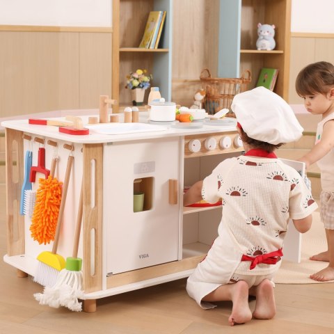 VIGA Centrum Domowe 3w1 z Akcesoriami - Nauka i Zabawa dla Dzieci