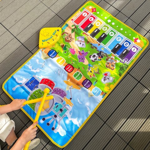 WOOPIE Mata Muzyczna Zwierzątka Interaktywne Pianino I Perkusja 2w1 WOOPIE Mata Muzyczna Zwierzątka Interaktywne Pianino I Perkusja 2w1