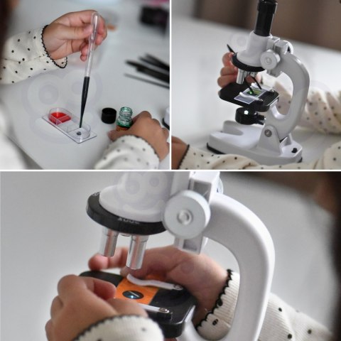 WOOPIE Mikroskop Cyfrowy LED Przybliżenie do 1200x Zestaw XXL z Adapterem do Smartfona