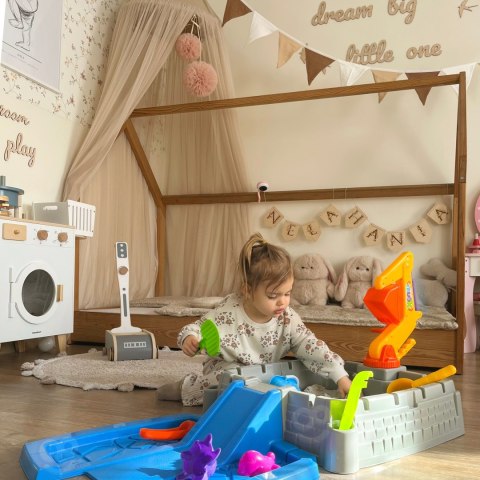 WOOPIE Przenośna Piaskownica Zamek Zamykana + 9 akc.