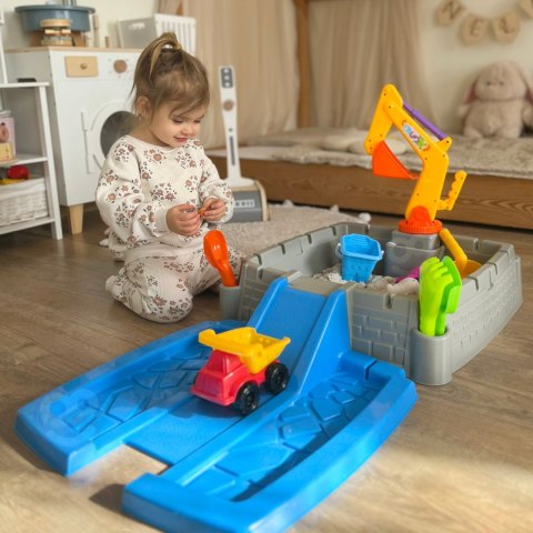 WOOPIE Przenośna Piaskownica Zamek Zamykana + 9 akc.