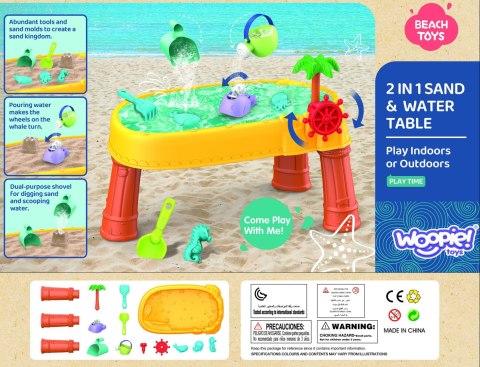 WOOPIE Stolik Wodny 2w1 Piaskownica Statek Piracki 8 akc. WOOPIE Stolik Wodny 2w1 Piaskownica Statek Piracki 8 akc.
