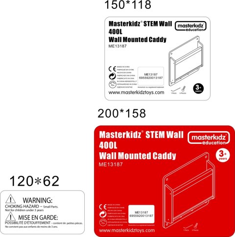 MASTERKIDZ Drewniana Kasetka Na Przedmioty 40 cm - Tablica Naukowo-Kreatywna STEM MASTERKIDZ Drewniana Kasetka Na Przedmioty 40 cm - Tablica Naukowo-Kreatywna STEM