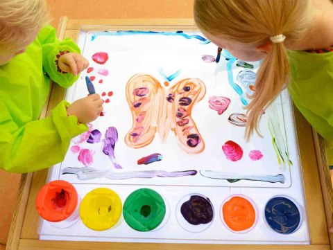 MASTERKIDZ Kwadratowa Taca do Malowania Montessori MASTERKIDZ Kwadratowa Taca do Malowania Montessori