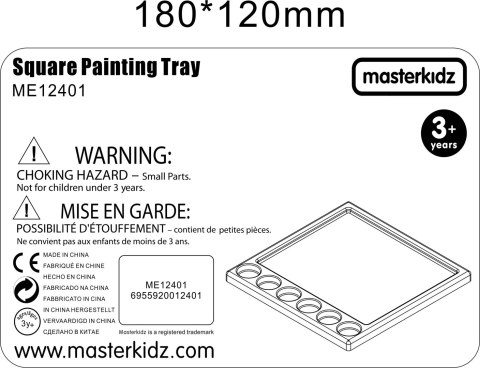 MASTERKIDZ Kwadratowa Taca do Malowania Montessori MASTERKIDZ Kwadratowa Taca do Malowania Montessori