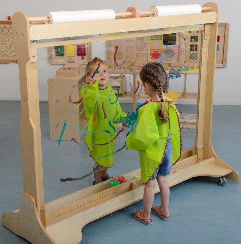 MASTERKIDZ Ogromna Drewniana Sztaluga Okienna Do Malowania