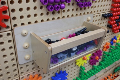 MASTERKIDZ Pojemnik Na Akcesoria Przezroczysta Ścianka - Tablica Naukowo-Edukacyjna STEM