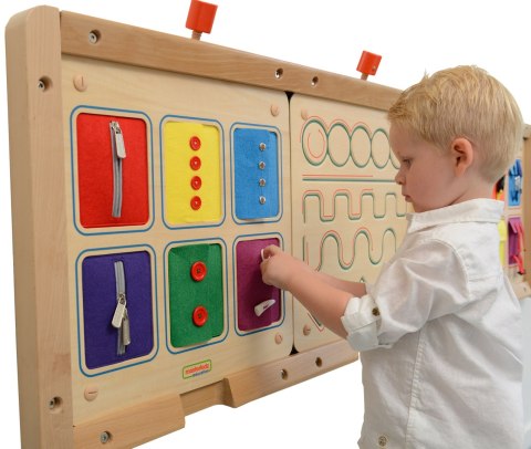 MASTERKIDZ Tablica Ścienna Otwieranie I Zamykanie Zamków Suwaki Guziki Montessori MASTERKIDZ Tablica Ścienna Otwieranie I Zamykanie Zamków Suwaki Guziki Montessori