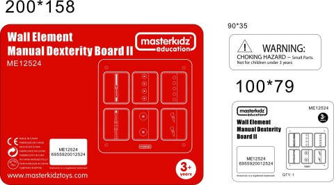 MASTERKIDZ Tablica Ścienna Otwieranie I Zamykanie Zamków Suwaki Guziki Montessori MASTERKIDZ Tablica Ścienna Otwieranie I Zamykanie Zamków Suwaki Guziki Montessori