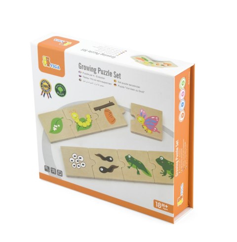 VIGA Drewniane Puzzle Rosnące zwierzątka i rośliny VIGA Drewniane Puzzle Rosnące zwierzątka i rośliny