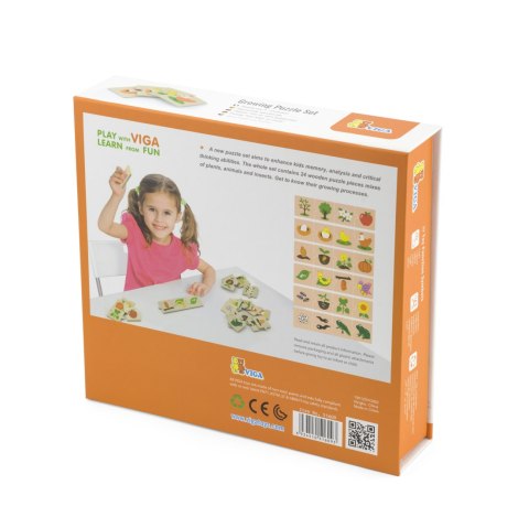 VIGA Drewniane Puzzle Rosnące zwierzątka i rośliny VIGA Drewniane Puzzle Rosnące zwierzątka i rośliny