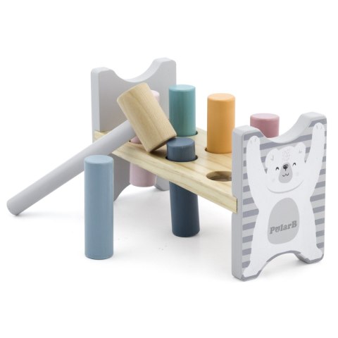 VIGA PolarB Drewniana Ławeczka Przebijanka Wbijanka z Młotkiem - Montessori VIGA PolarB Drewniana Ławeczka Przebijanka Wbijanka z Młotkiem - Montessori