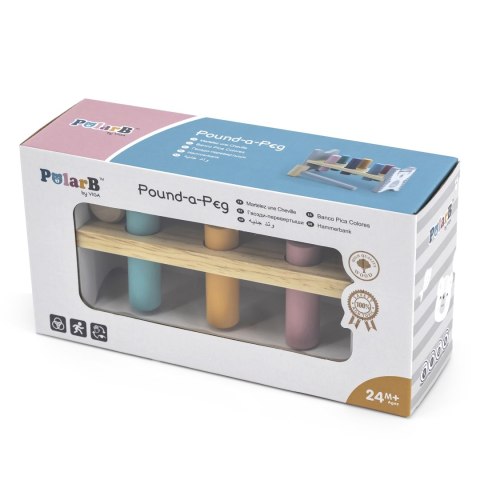 VIGA PolarB Drewniana Ławeczka Przebijanka Wbijanka z Młotkiem - Montessori VIGA PolarB Drewniana Ławeczka Przebijanka Wbijanka z Młotkiem - Montessori