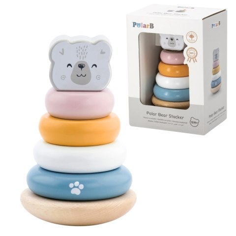 VIGA PolarB Drewniana Piramidka edukacyjna - Miś Polarny VIGA PolarB Drewniana Piramidka edukacyjna - Miś Polarny