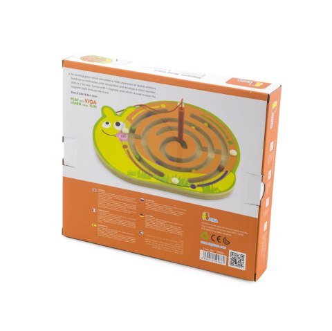 Viga Labirynt Magnetyczny Drewniana gra Śimak Viga Labirynt Magnetyczny Drewniana gra Śimak