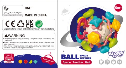 WOOPIE BABY Miękka Grzechotka 4w1 Gryzak Zabawka Sensoryczna dla Niemowląt 0m+