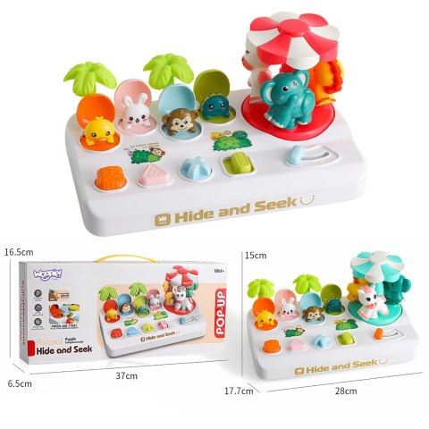 WOOPIE BABY Wyskakujące Zwierzątka Pop Up Karuzela Zabawka Interaktywna