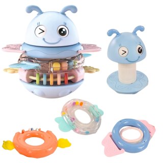 WOOPIE Baby Wańka Wstańka Zabawka Sensoryczna 2w1 Grzechotka Gryzak