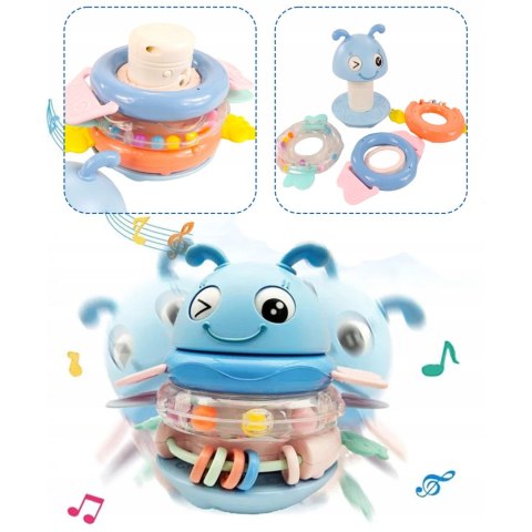 WOOPIE Baby Wańka Wstańka Zabawka Sensoryczna 2w1 Grzechotka Gryzak