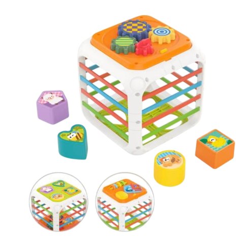 Woopie Kostka Edukacyjna Sorter 4W1 Kształty 18M+