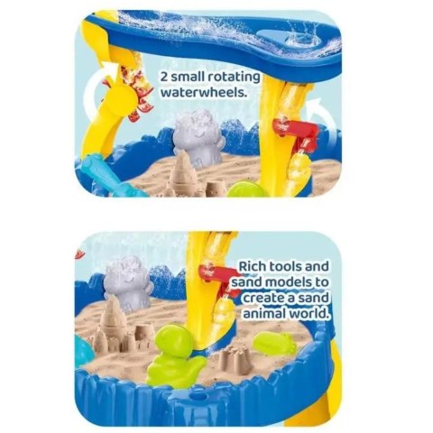 WOOPIE Stolik Wodny XL z Krzesełkiem 2w1 Piaskownica Delfinek 12el.